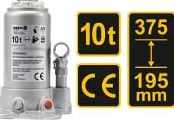 VOREL DŹWIGNIK TŁOKOWY HYDRAULICZNY 10T 195-375mm 80052