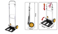 VOREL WÓZEK MAGAZYNOWY SKŁADANY 90KG 78661