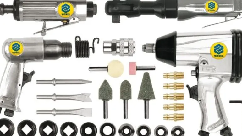 VOREL ZESTAW NARZĘDZI PNEUMATYCZNYCH 33 elem.