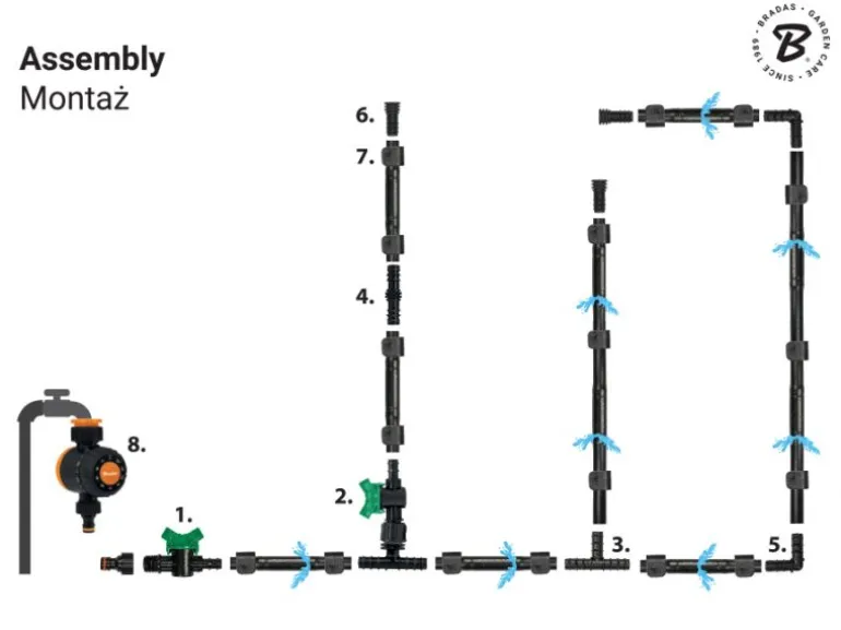 WĄŻ KROPLUJĄCY WATER DRIP ZESTAW 50 METRÓW
