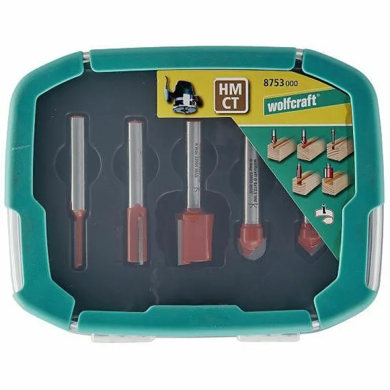 WOLFCRAFT ZESTAW FREZÓW DO ROWKÓW 5szt.