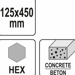 YATO DŁUTO ŁOPATKA HEX 125mm DO BETONU I ASFALTU