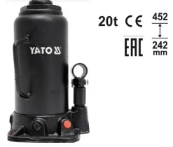 YATO DŹWIGNIK TŁOKOWY HYDRAULICZNY SŁUPKOWY 20T 242-452mm
