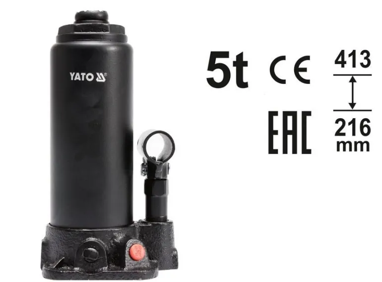 YATO DŹWIGNIK TŁOKOWY HYDRAULICZNY SŁUPKOWY 5T, 216 - 413mm