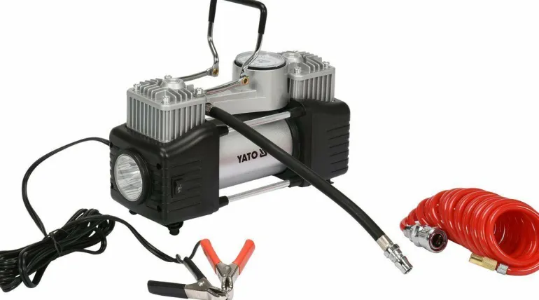YATO KOMPRESOR / SPRĘŻARKA MINI Z LAMPĄ LED 250W