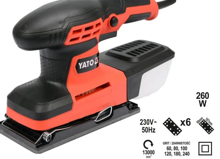 YATO SZLIFIERKA OSCYLACYJNA 260W 90x187mm 82230