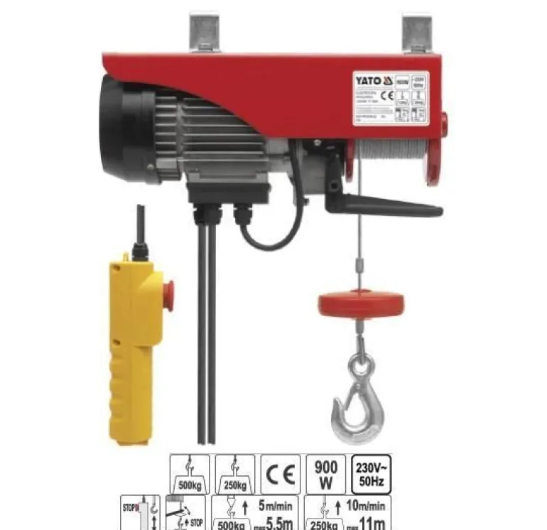 YATO WCIĄGARKA LINOWA 900W 250/500kg 5904