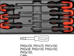 YATO WKŁADKA DO SZUFLADY WKRĘTAKI 7 elem. 5536