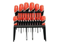 YATO WKRĘTAKI KOMPLET 18szt. NA STOJAKU, PŁASKIE / KRZYŻOWE / TORX, S258 HRC 25982