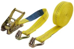 Zacisk taśmowy z grzech. 6 m/2000 kg Wolfcraft - z mech. zapad. i hakiem