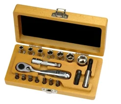 Zestaw 18 narzędzi w drewnianym pudełku Felo XS Classic 1/4