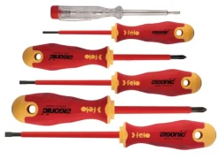 Zestaw 5 wkrętaków FELO Ergonic VDE + próbnik napięcia 220-250V + magnetyzer