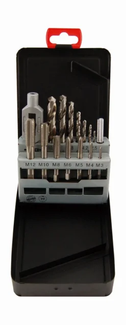 Zestaw gwintowników maszynowych M3-M12 ABRABORO, HSS-G [15 cz.]