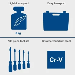 Zestaw kluczy Scheppach TB170 w walizce - 135 elementów
