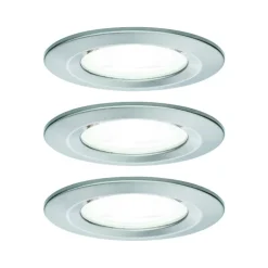 Zestaw Oprawa wbudowana Nova stałe LED IP44 3st ściemnianie 3x6,5W 4000K GU10 51mm Żelazo Szczotkowane/Aluminium