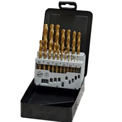 Zestaw wierteł do metalu HSS-TIN DIN 338 1 - 10 mm ABRABORO [19 szt.]