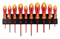 Zestaw wkrętaków Ergonic VDE FELO na szynie [10 cz.]